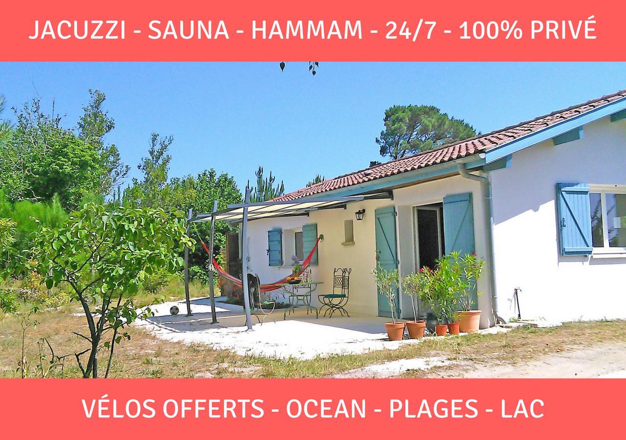 Sauna - Jacuzzi - 100% Prive - L'Estantada Linxe 外观 照片
